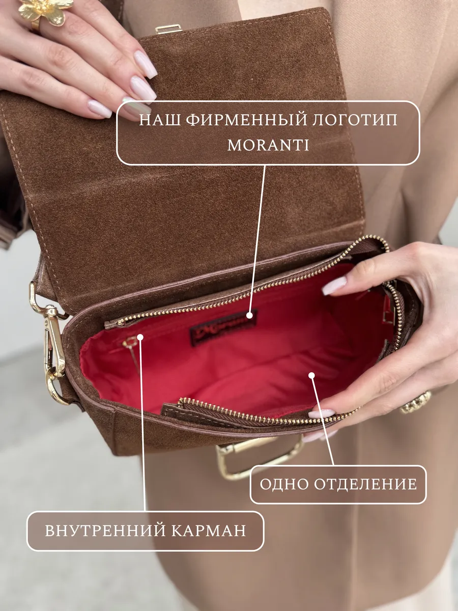 Сумка кросс-боди из натуральной кожи — фото 13