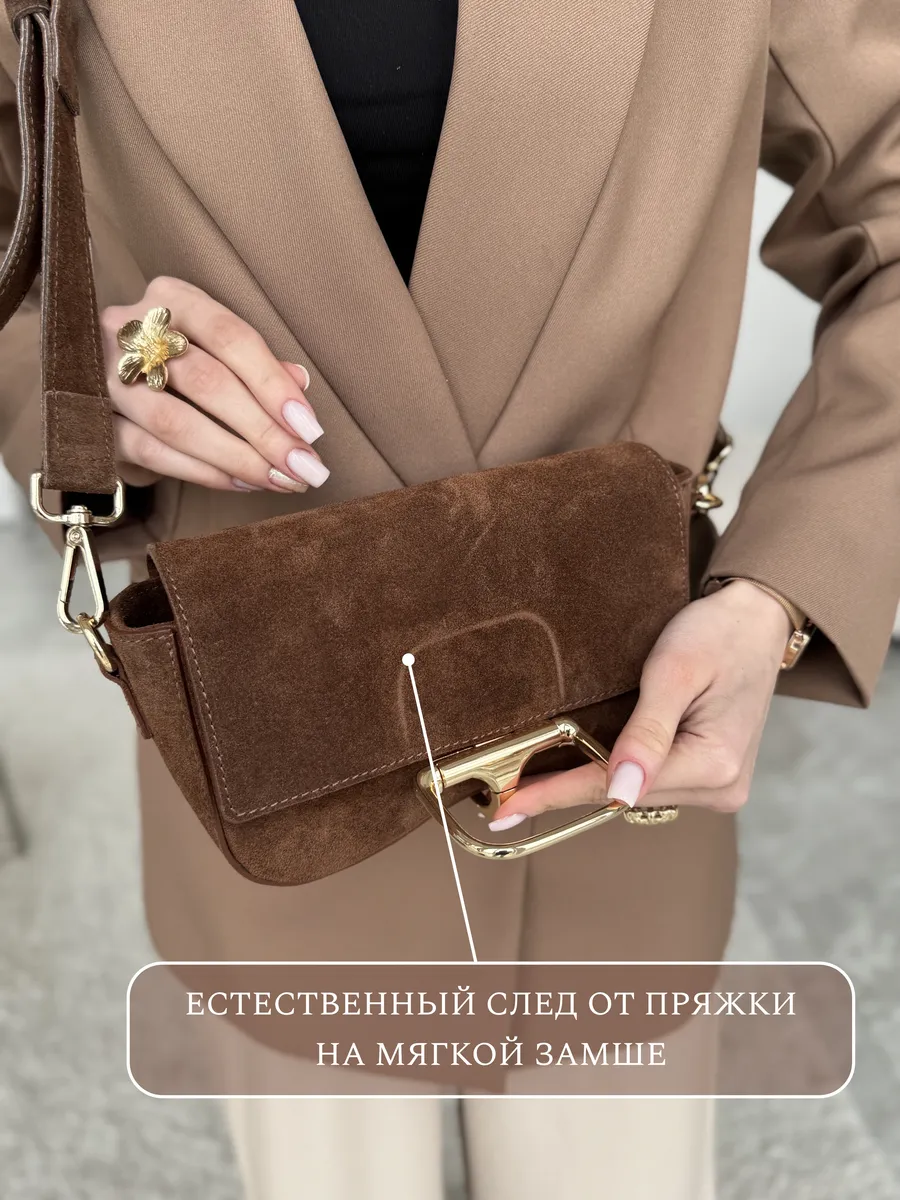Сумка кросс-боди из натуральной кожи — фото 14